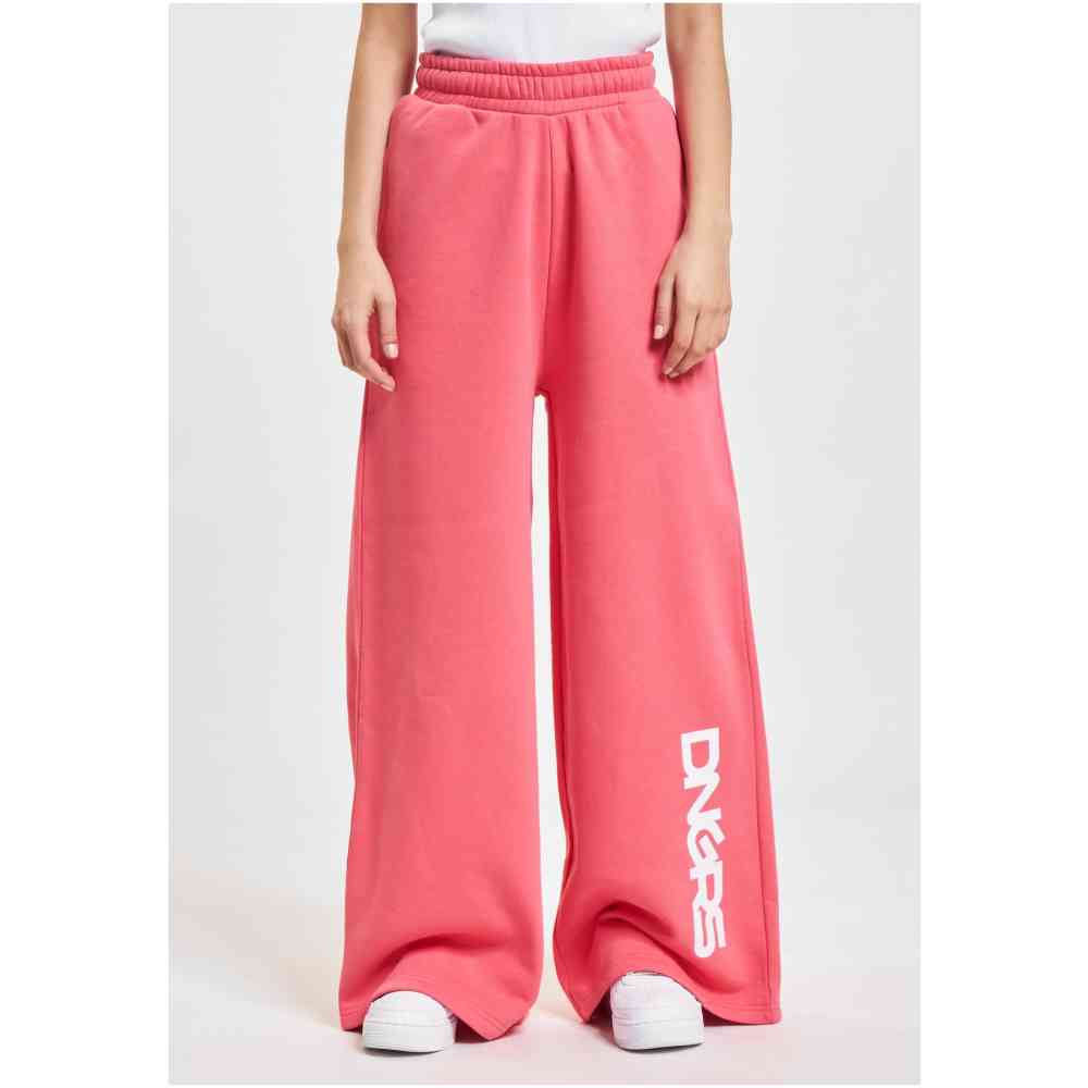 Dangerous DNGRS - Wide Ladies jogging pants - Pink/White